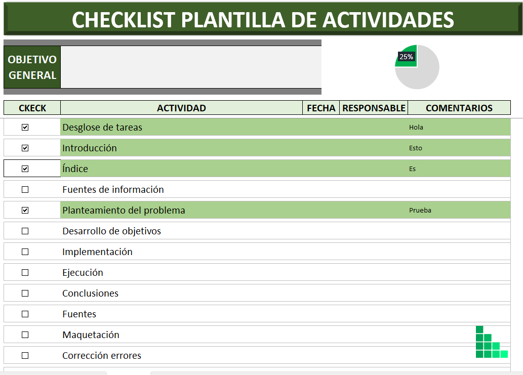 Descargar Plantilla Checklist Excel Pon Tu Check