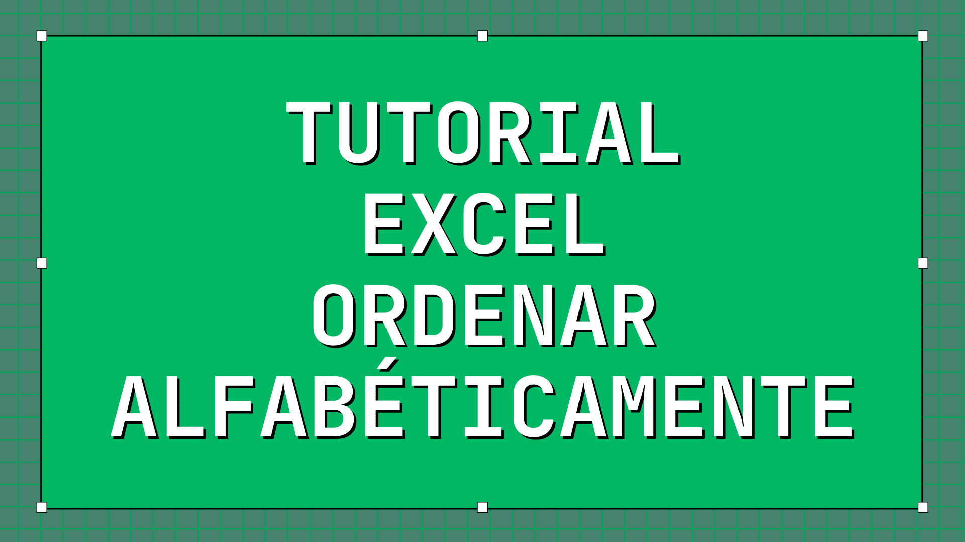 tutorial ordenar alfabeticamente